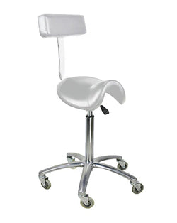 SADDLE STOOL HZ6001 WHITE