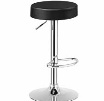 ROUND STOOL WITH BACK HZ6005 BLACK