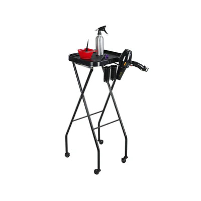 FOLDING SERVICE TRAY WITH APPLIANCE HOLDER