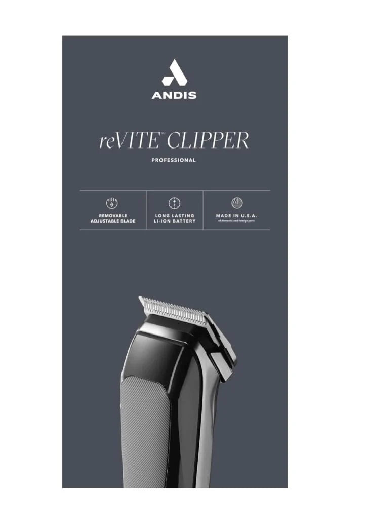 AND86000-ANDIS CLIPPER REVITE BLACK #86000(040102860003)